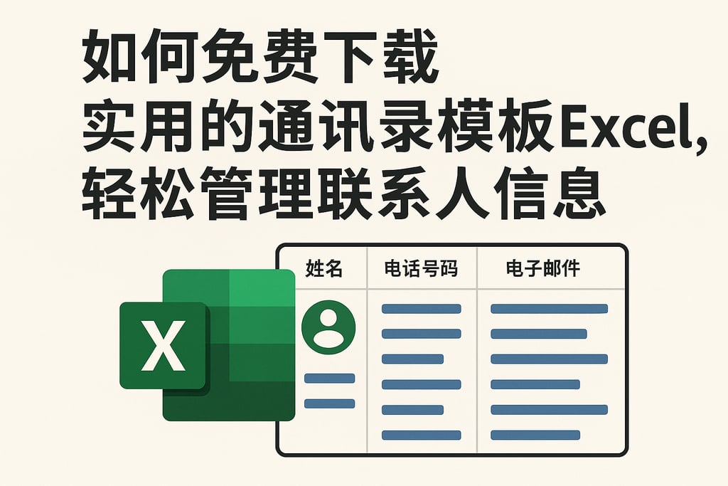 如何免费下载实用的通讯录模板 excel，轻松管理联系人信息